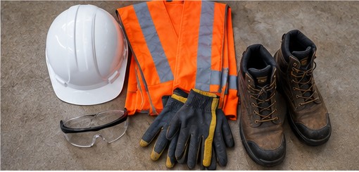 Hard hats, hi-vis vests and safety boots